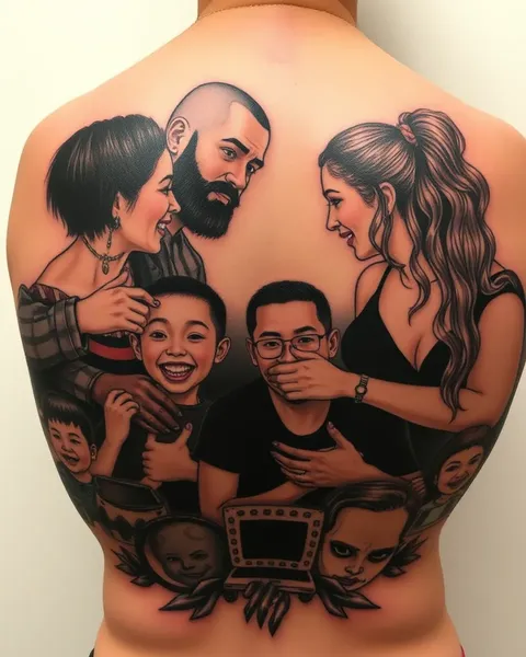 Tatouage "Famille avant tout" : amour inconditionnel de la famille tatoué